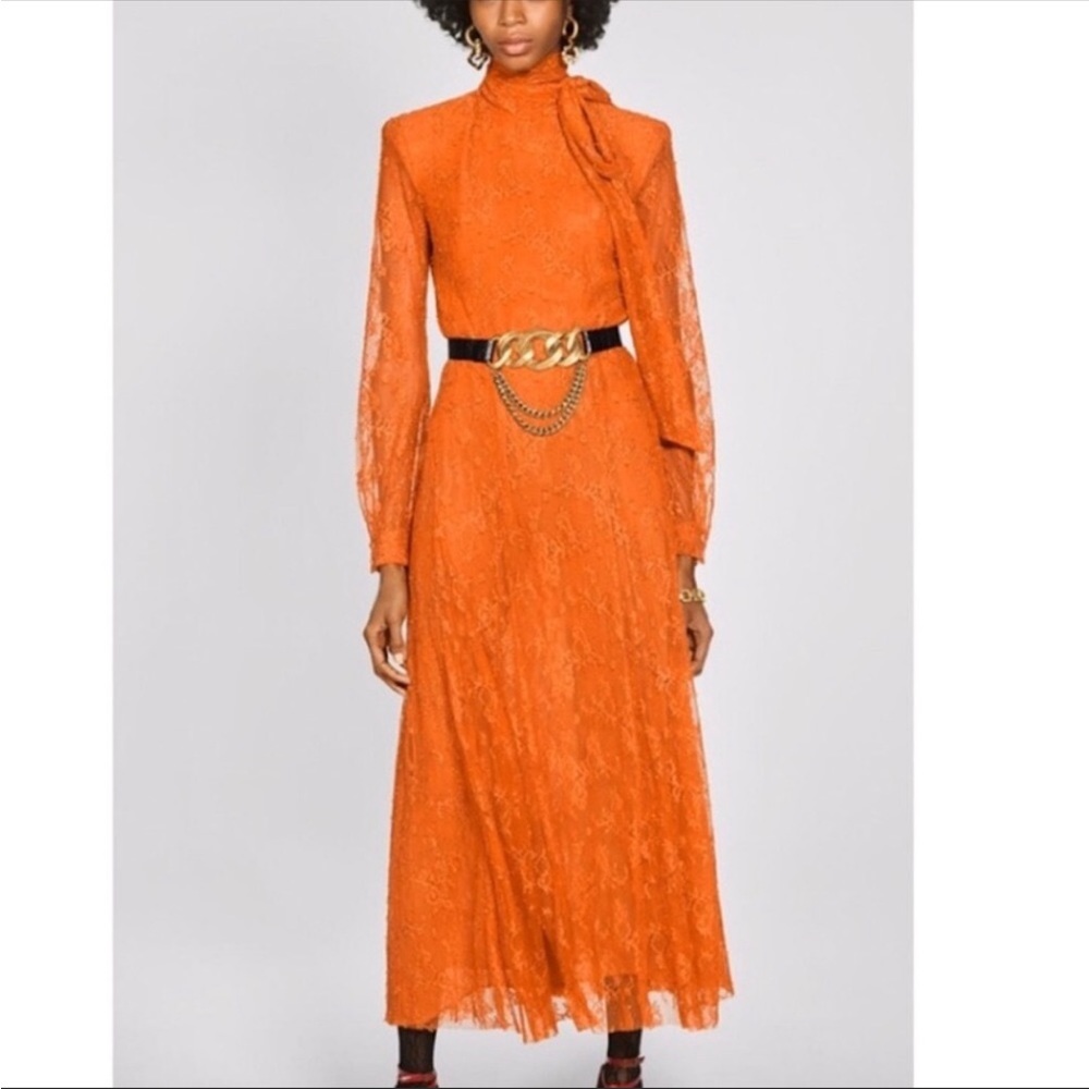 ZARA Lace Bow Long Dress Campaign Limited Edition!